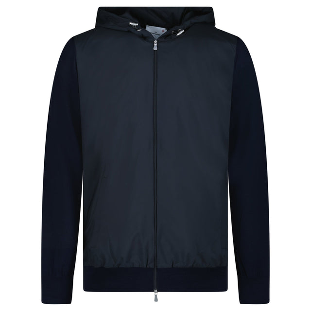 Gran Sasso Athleisure Hooded Jacket in Navy Blue - Boinclo - Outlet Sale Under Retail