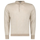 Gran Sasso Checked Wool and Silk Knitted Jumper in Light Beige - Boinclo - Outlet Sale Under Retail