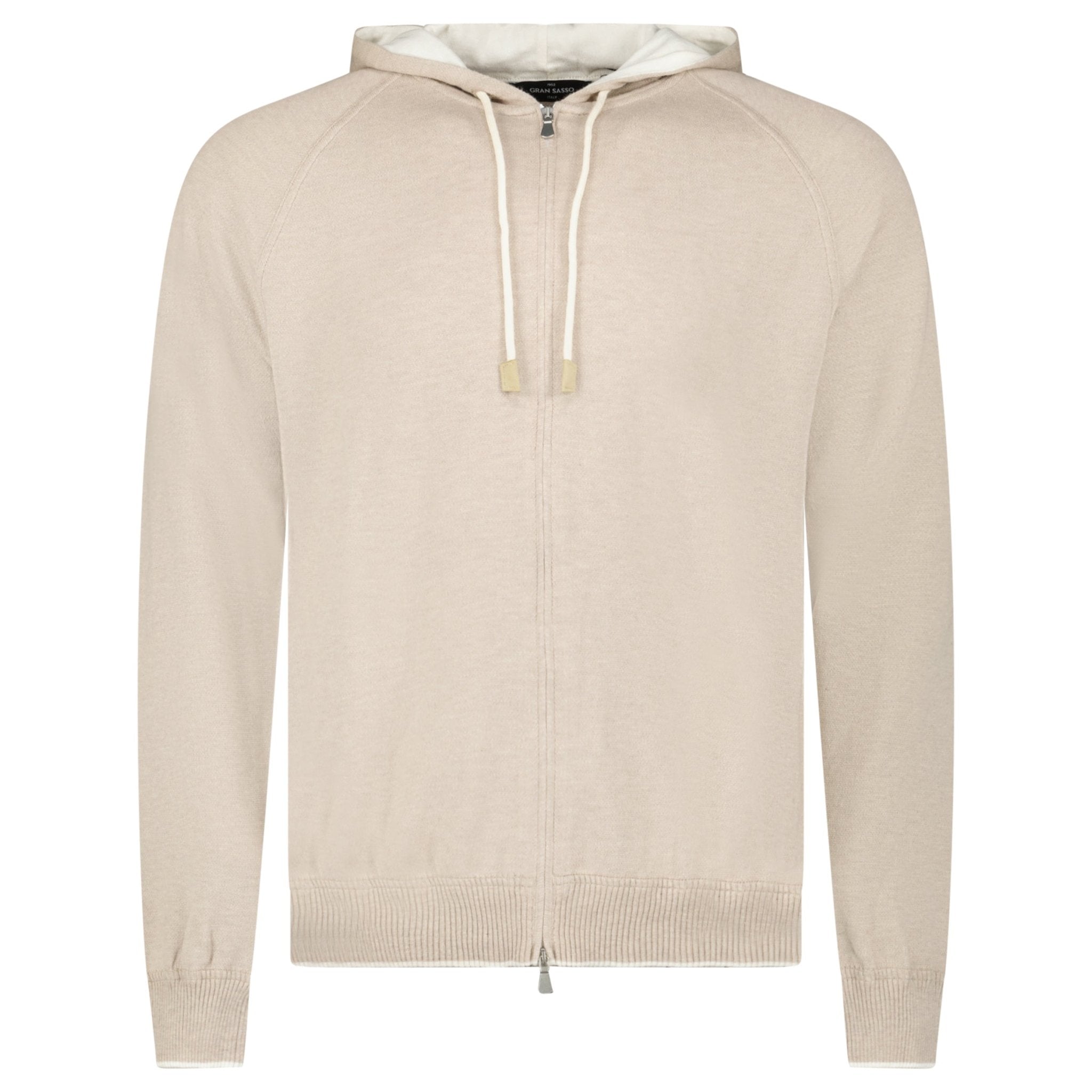Color variation of Gran Sasso Cotton-Cashmere Zip Hoodie in Beige