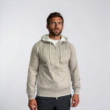 Gran Sasso Cotton - Cashmere Zip Hoodie in Beige - Boinclo - Outlet Sale Under Retail