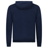 Gran Sasso Cotton - Cashmere Zip Hoodie in Navy - Boinclo - Outlet Sale Under Retail