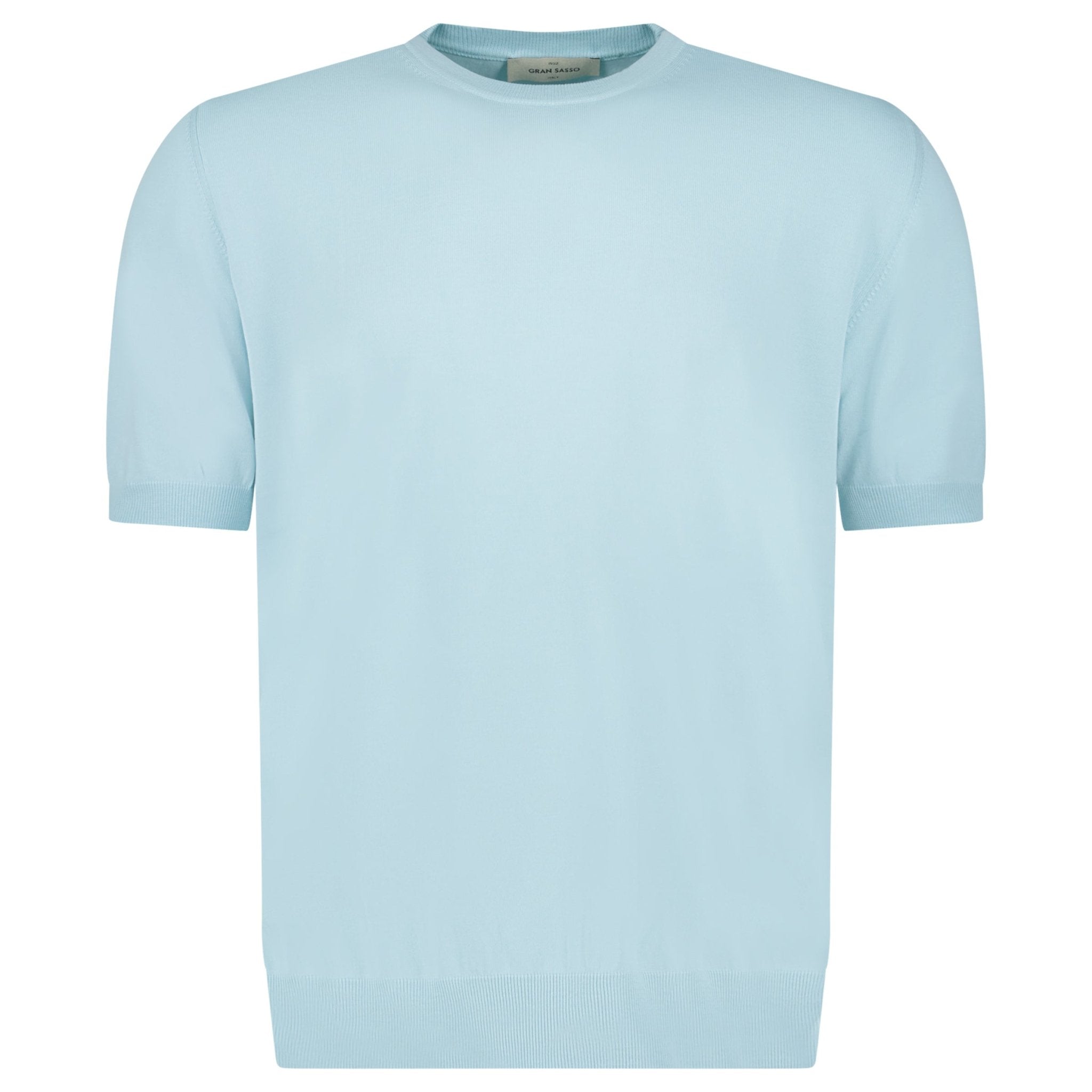 Color variation of Gran Sasso Cotton Knit T-Shirt in Light Blue