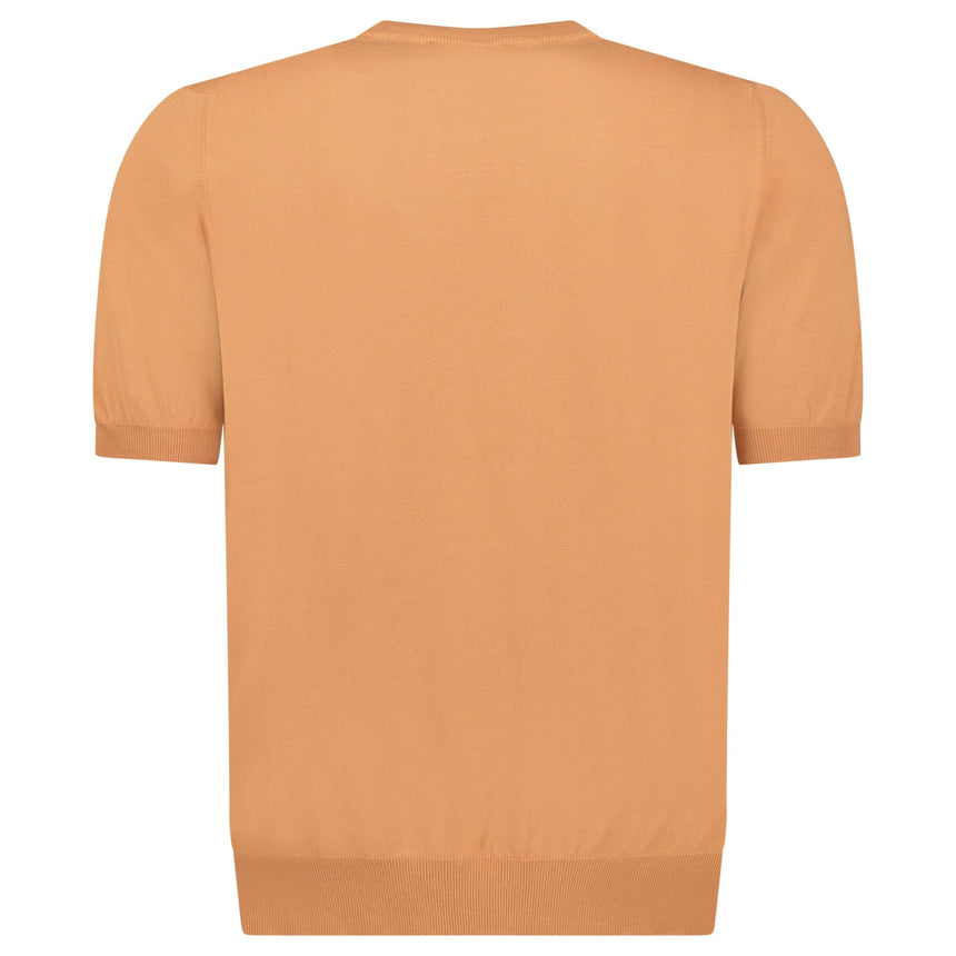 Gran Sasso Cotton Knit T-Shirt in Orange - Boinclo - Outlet Sale Under Retail