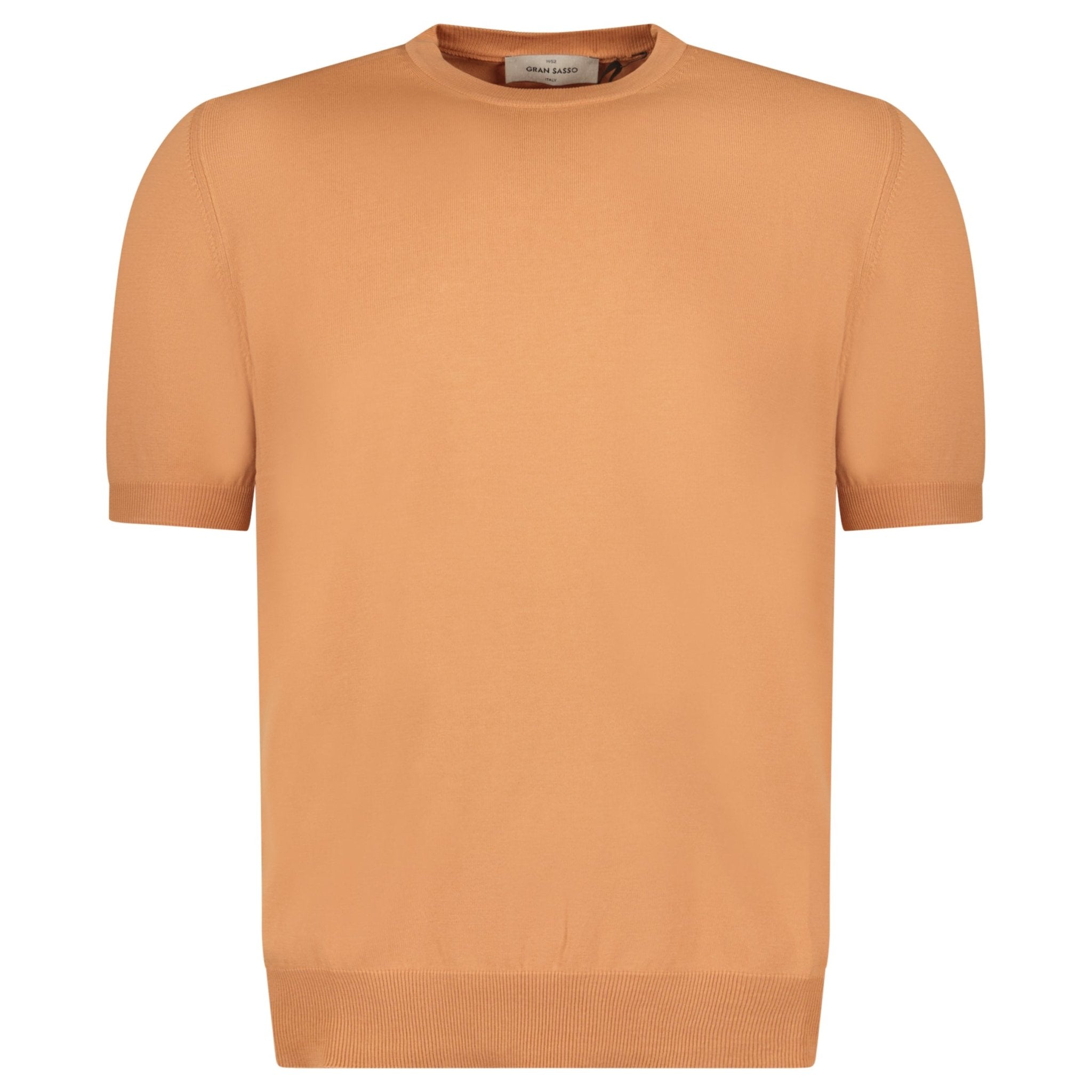 Color variation of Gran Sasso Cotton Knit T-Shirt in Orange