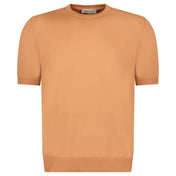 Gran Sasso Cotton Knit T-Shirt in Orange - Boinclo - Outlet Sale Under Retail