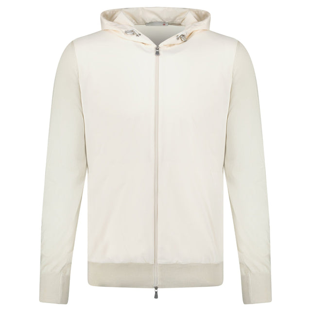Gran Sasso Athleisure Hooded Jacket in Cream - Boinclo - Outlet Sale Under Retail