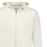 Gran Sasso Athleisure Hooded Jacket in Cream - Boinclo - Outlet Sale Under Retail