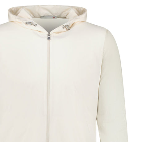 Gran Sasso Athleisure Hooded Jacket in Cream - Boinclo - Outlet Sale Under Retail