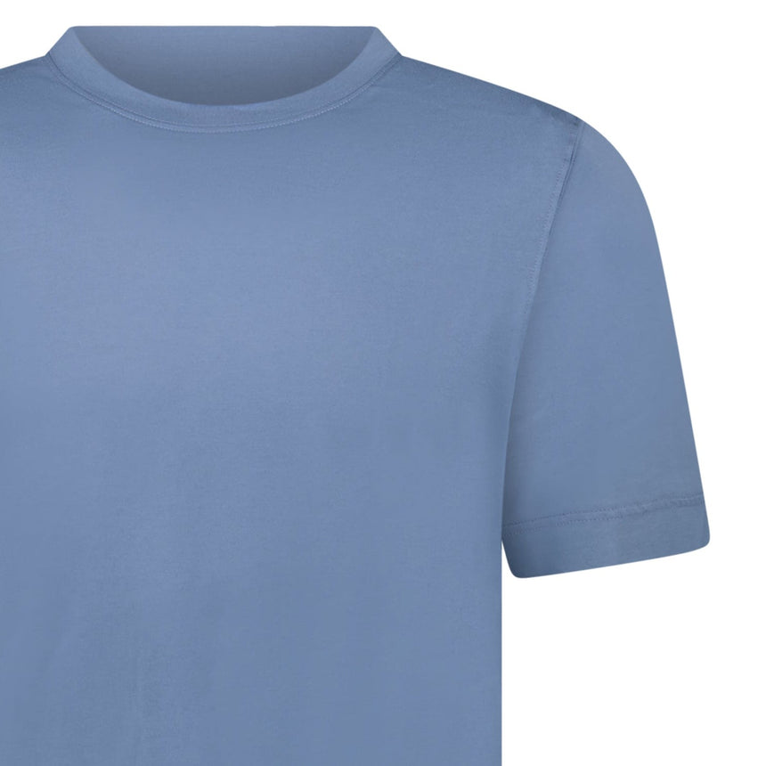 Gran Sasso Cotton Crewneck T-Shirt in Blue - Boinclo - Outlet Sale Under Retail