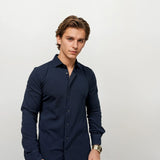 Gran Sasso Cotton Shirt in Navy - Boinclo - Outlet Sale Under Retail
