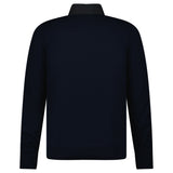 Gran Sasso Full Zip Cotton & Nylon Jacket in Black/Navy - Boinclo - Outlet Sale Under Retail