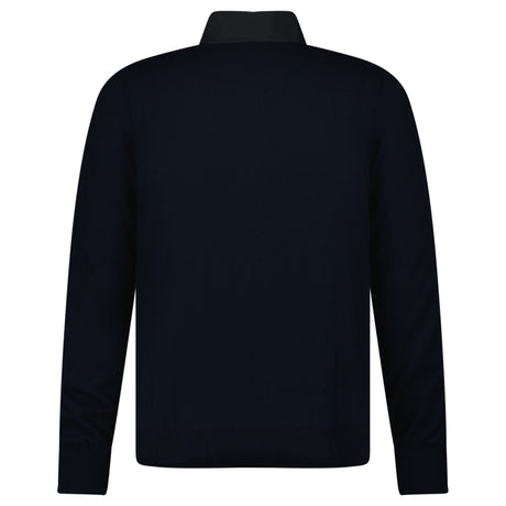 Gran Sasso Full Zip Cotton & Nylon Jacket in Black/Navy - Boinclo - Outlet Sale Under Retail