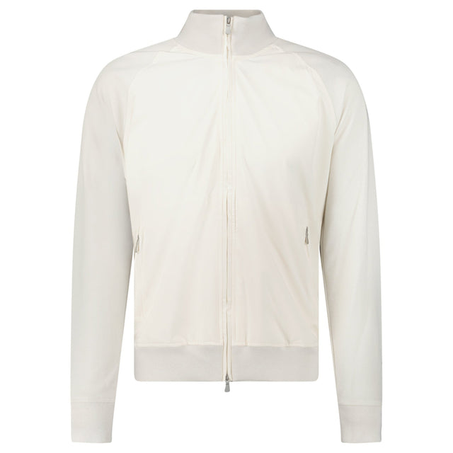 Gran Sasso Full Zip Cotton/ Nylon Jacket in Cream - Boinclo - Outlet Sale Under Retail