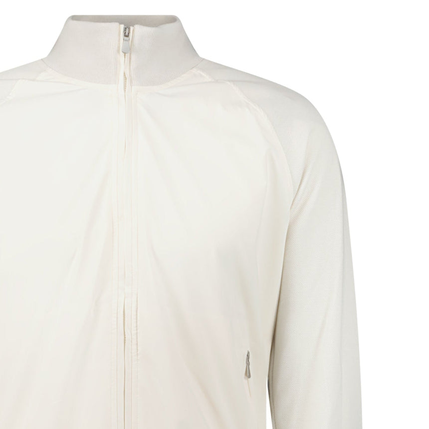 Gran Sasso Full Zip Cotton/ Nylon Jacket in Cream - Boinclo - Outlet Sale Under Retail