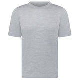Gran Sasso Short Sleeve Wool/Silk/Cashmere Crewneck in Light Grey - Boinclo - Outlet Sale Under Retail