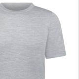 Gran Sasso Short Sleeve Wool/Silk/Cashmere Crewneck in Light Grey - Boinclo - Outlet Sale Under Retail