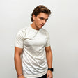 Gran Sasso Silk Crewneck T-Shirt in Ivory - Boinclo - Outlet Sale Under Retail