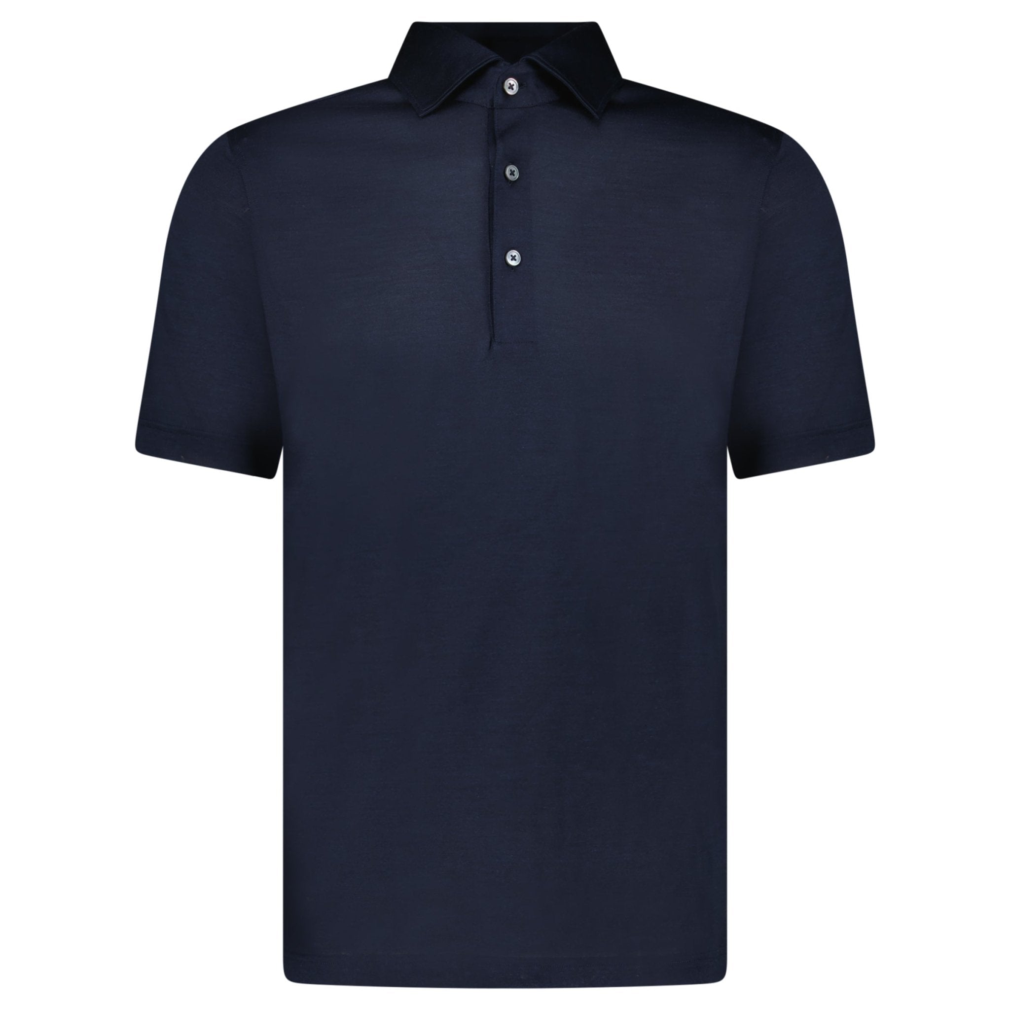 Color variation of Gran Sasso Silk Polo Shirt in Navy Blue