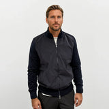 Gran Sasso Suede - Effect Alcantara Bomber Jacket in Navy - Boinclo - Outlet Sale Under Retail