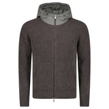 Gran Sasso Knitted Hybrid Zip Jacket in Grey - Boinclo - Outlet Sale Under Retail