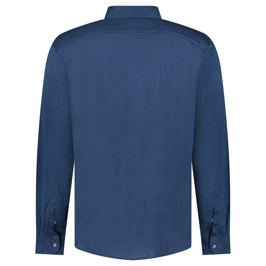 Gran Sasso Mercerized Cotton Jersey Shirt in Blue - Boinclo - Outlet Sale Under Retail