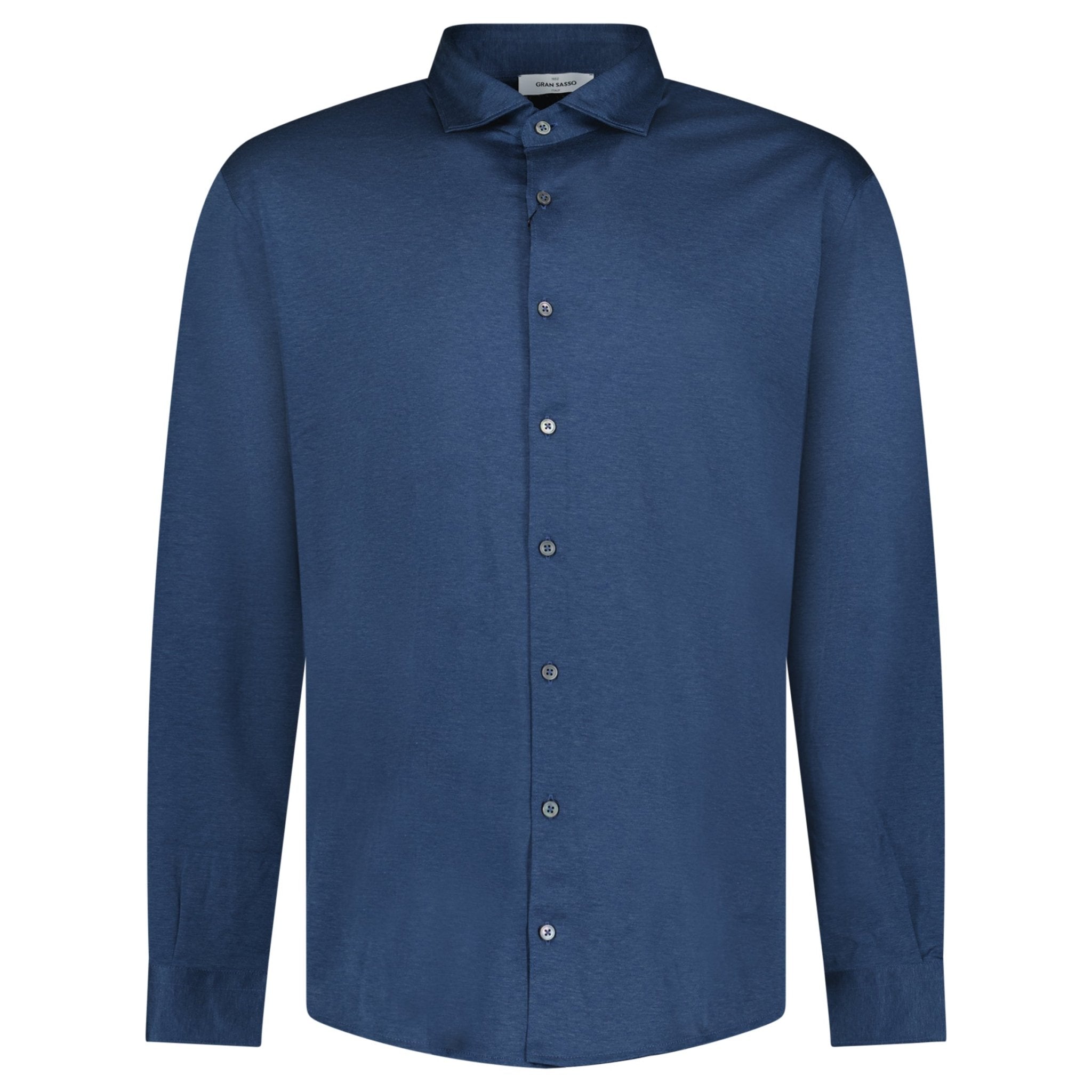 Color variation of Gran Sasso Mercerized Cotton Jersey Shirt in Blue