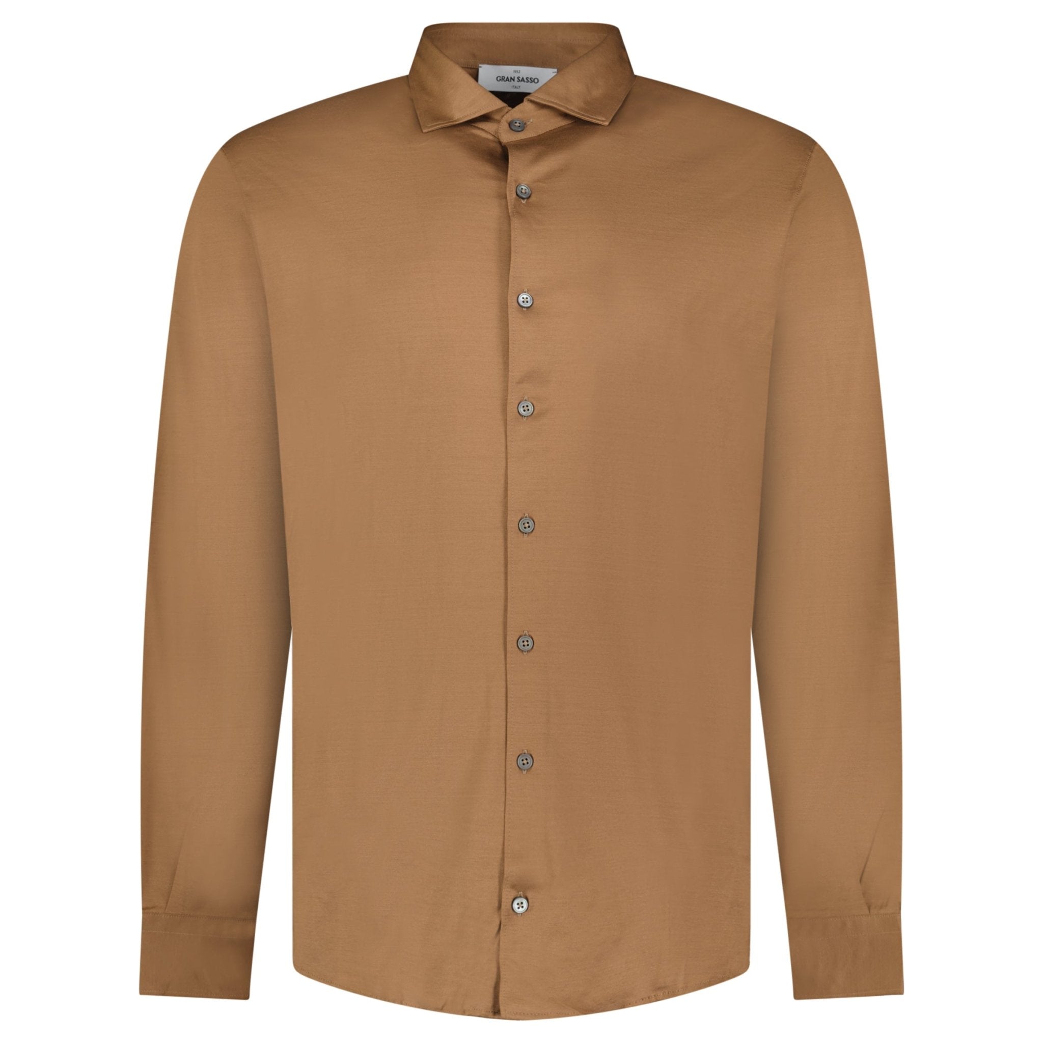 Color variation of Gran Sasso Mercerized Cotton Jersey Shirt in Brown