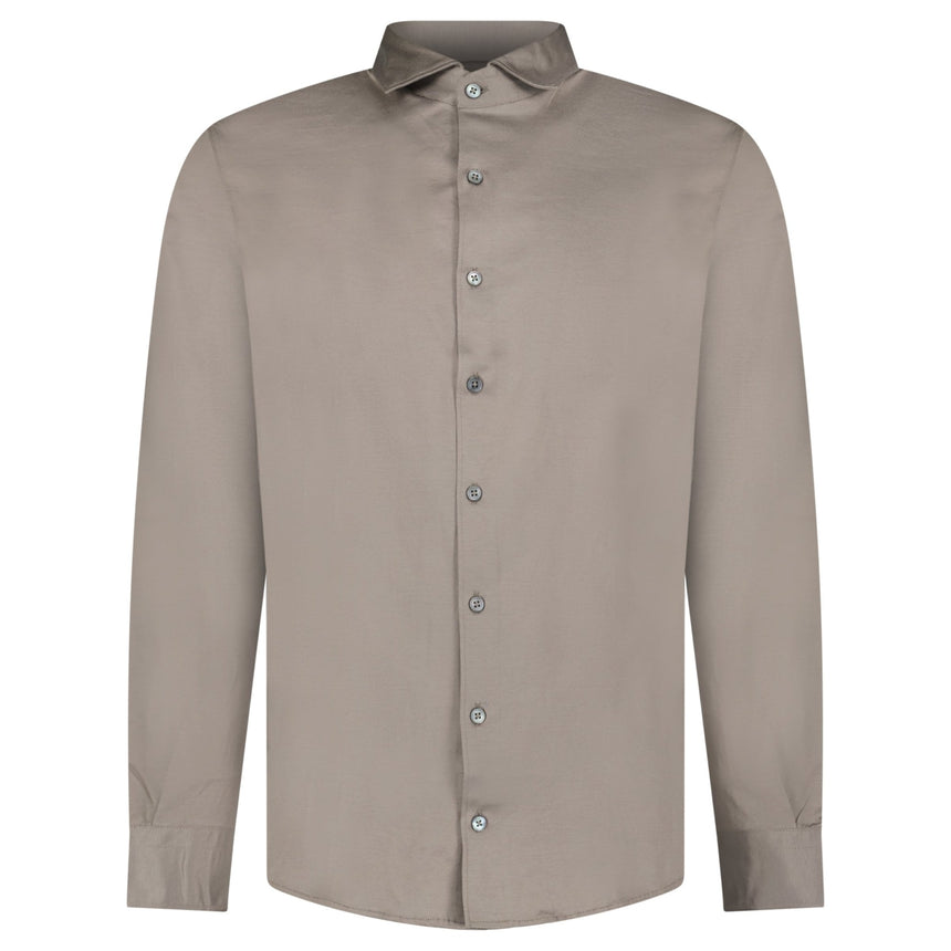 Gran Sasso Mercerized Cotton Jersey Shirt in Grey - Boinclo - Outlet Sale Under Retail