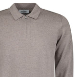 Gran Sasso Merino Wool Zip Polo in Brown - Boinclo - Outlet Sale Under Retail