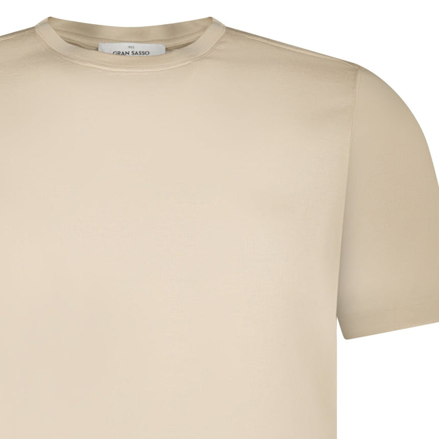 Gran Sasso Pure Cotton T-Shirt in Beige - Boinclo - Outlet Sale Under Retail