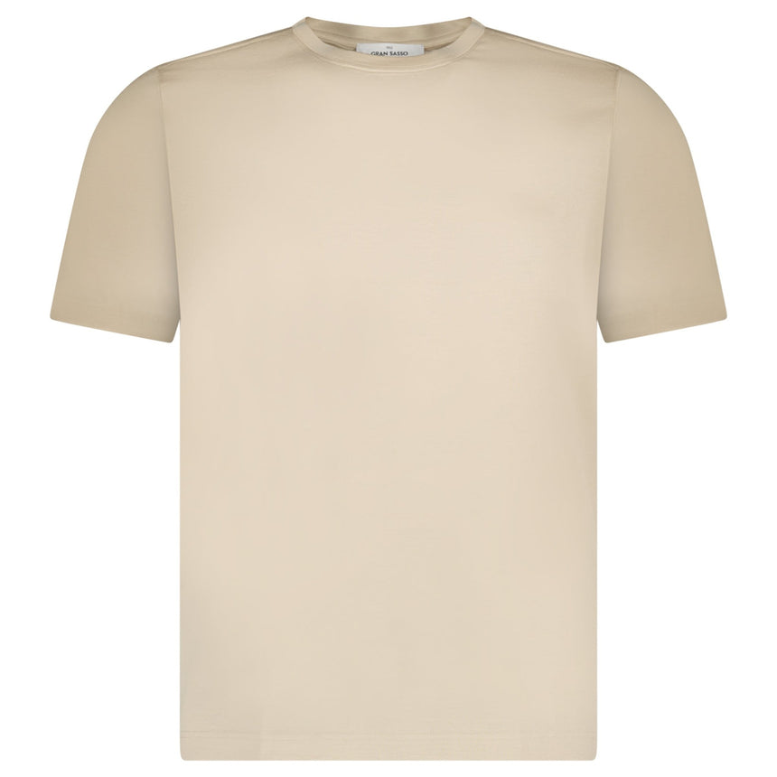 Gran Sasso Pure Cotton T-Shirt in Beige - Boinclo - Outlet Sale Under Retail