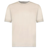 Gran Sasso Pure Cotton T-Shirt in Beige / Light Grey - Boinclo - Outlet Sale Under Retail