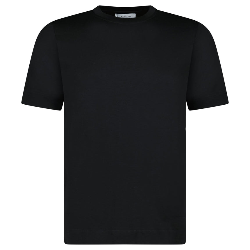 Gran Sasso Pure Cotton T-Shirt in Black - Boinclo - Outlet Sale Under Retail