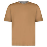 Gran Sasso Pure Cotton T-Shirt in Brown / Light Grey - Boinclo - Outlet Sale Under Retail