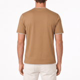 Gran Sasso Pure Cotton T-Shirt in Brown / Light Grey - Boinclo - Outlet Sale Under Retail