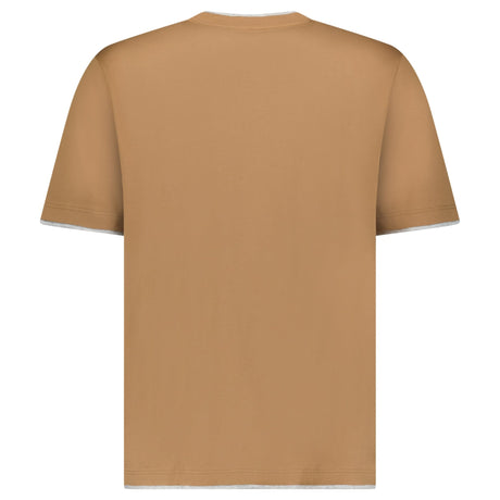 Gran Sasso Pure Cotton T-Shirt in Brown / Light Grey - Boinclo - Outlet Sale Under Retail