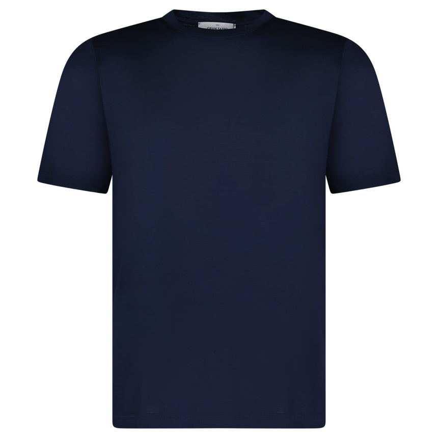Gran Sasso Pure Cotton T-Shirt in Navy - Boinclo - Outlet Sale Under Retail