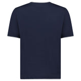 Gran Sasso Pure Cotton T-Shirt in Navy / Light Grey - Boinclo - Outlet Sale Under Retail