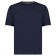Gran Sasso Pure Cotton T-Shirt in Navy / Light Grey - Boinclo - Outlet Sale Under Retail