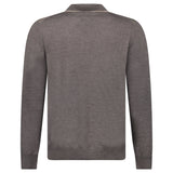 Gran Sasso Quarter Zip Wool Jumper in Brown - Boinclo - Outlet Sale Under Retail