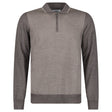 Gran Sasso Quarter Zip Wool Jumper in Brown - Boinclo - Outlet Sale Under Retail