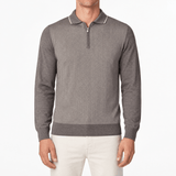 Gran Sasso Quarter Zip Wool Jumper in Brown - Boinclo - Outlet Sale Under Retail