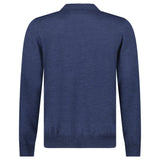 Gran Sasso Quarter Zip Wool Jumper in Dark Blue - Boinclo - Outlet Sale Under Retail