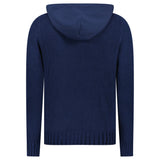 Gran Sasso Ribbed Zip - Up Hoodie in Navy - Boinclo - Outlet Sale Under Retail