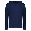 Gran Sasso Ribbed Zip - Up Hoodie in Navy - Boinclo - Outlet Sale Under Retail