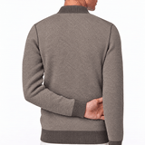 Gran Sasso Salt and Pepper Stitch Full-Zip Cardigan in Brown - Boinclo - Outlet Sale Under Retail