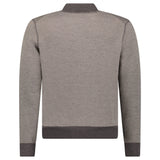 Gran Sasso Salt and Pepper Stitch Full-Zip Cardigan in Brown - Boinclo - Outlet Sale Under Retail