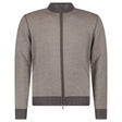 Gran Sasso Salt and Pepper Stitch Full-Zip Cardigan in Brown - Boinclo - Outlet Sale Under Retail