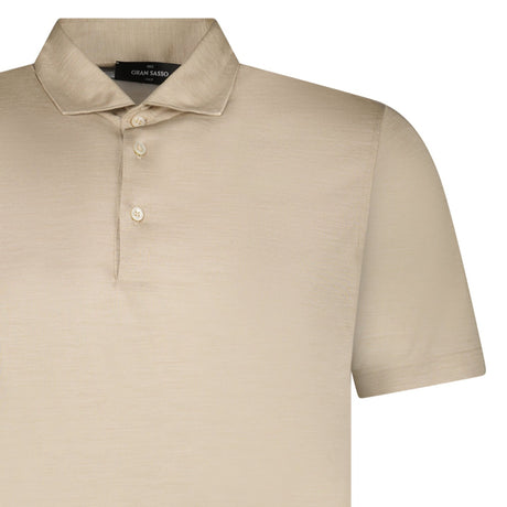 Gran Sasso Silk Polo Shirt in Beige - Boinclo - Outlet Sale Under Retail