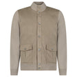 Gran Sasso Suede-Effect Panelled Jacket in Dark Beige - Boinclo - Outlet Sale Under Retail